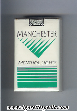 manchester american version menthol lights ks 20 s usa