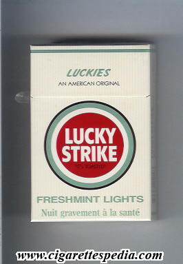 lucky strike luckies an american original freshmint lights ks 20 h france usa