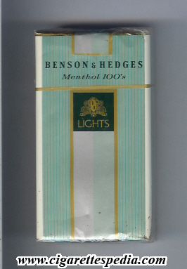 benson hedges lights menthol l 20 s original design chile