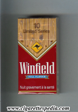 winfield australian version limited series full flavour ks 10 h brown red holland australia