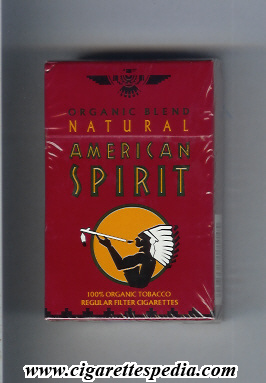 american spirit natural organic red blend ks usa regular cigarettes dark filter