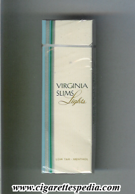 virginia slims name by two lines lights menthol l 4 h usa