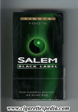 salem cigarettes black label