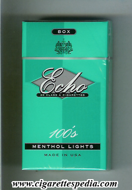 echo american version menthol lights l 20 h usa