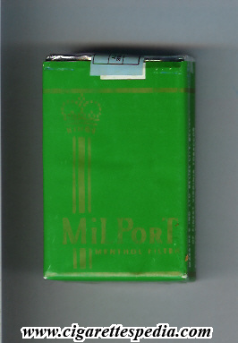 milport menthol ks 20 s old design green belize