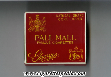 pall mall american version famous cigarettes georges natural shape cork tipped 0 85 10 b usa