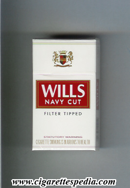 wills navy cut filter tipped s 10 h new design white red india