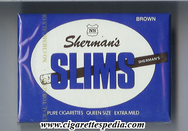 sherman s slims brown s 20 b usa
