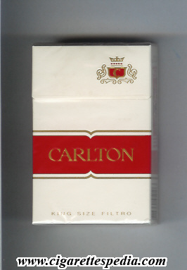 carlton brazilian version old design king size filtro ks 20 h white red brazil