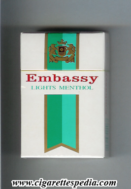 embassy english version with vertical flag s stripes lights menthol ks 20 h england