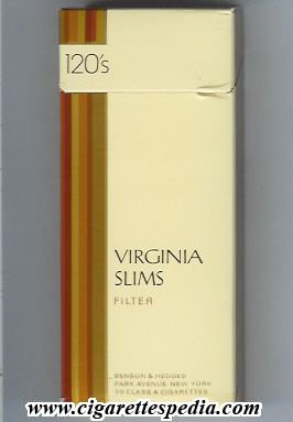 virginia slims name by two lines filter sl 20 h usa