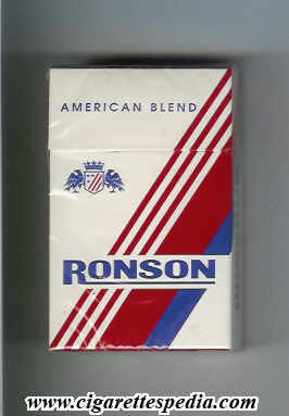 ronson american blend ks 20 h white red blue austria