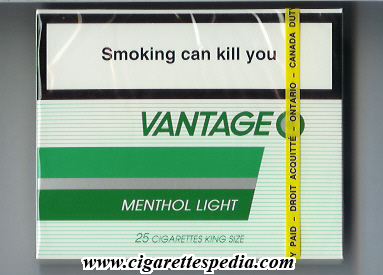vantage new design with horizontal lines menthol light ks 25 b canada