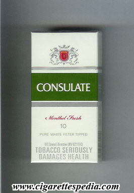 consulate menthol fresh ks 10 h england