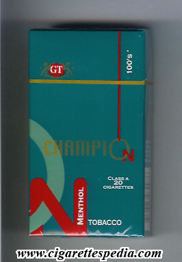 champion colombian version menthol l 20 h usa colombia